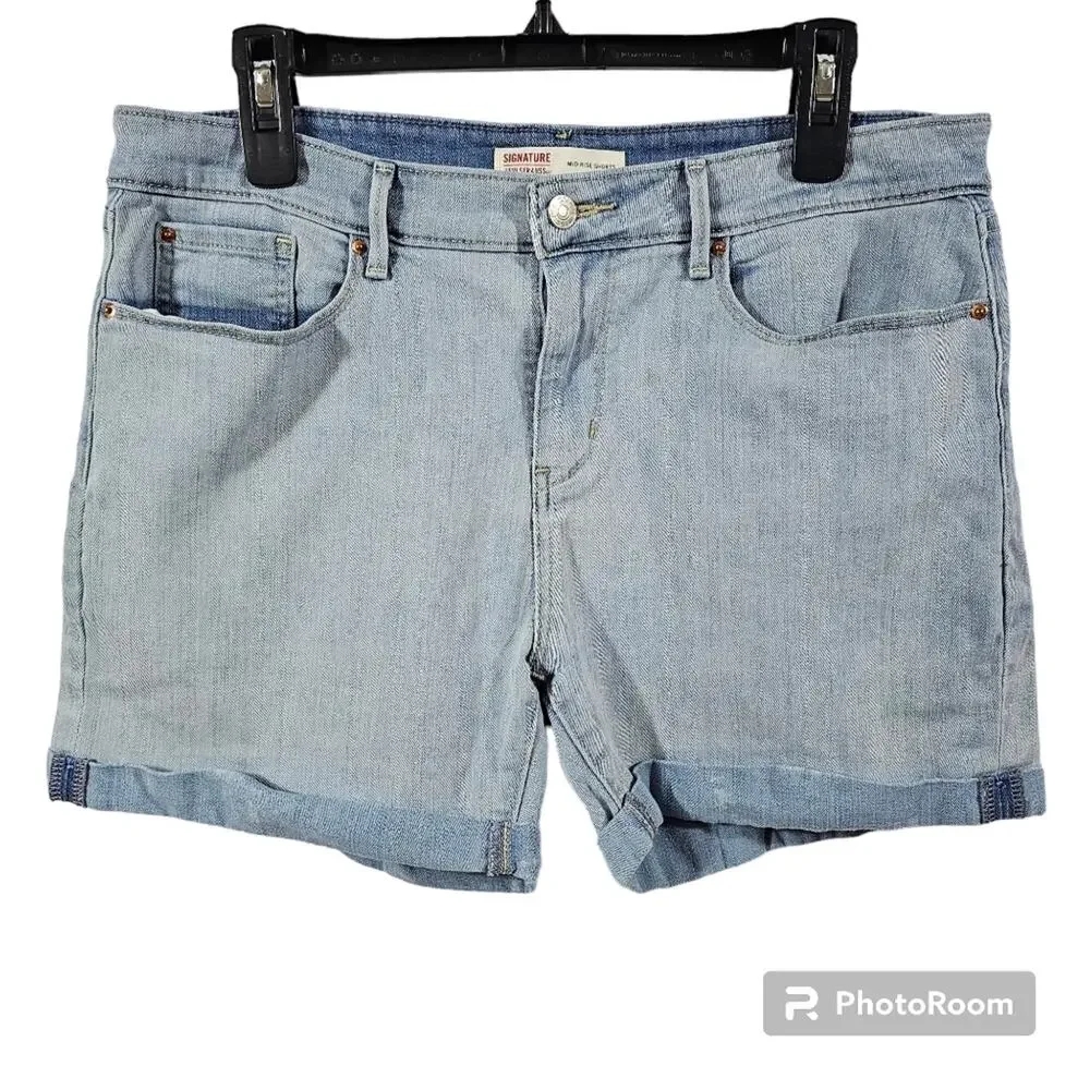 Levi's Signature Mid Rise Denim Shorts Women's Size 12 / 31